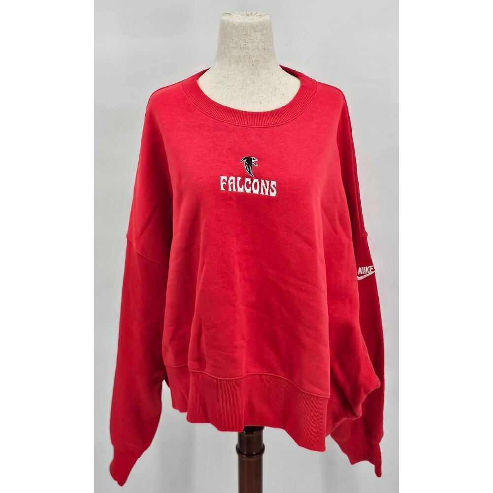 Nike Women's XL Red Atlanta Falcons Oversized Crop Sweatshirt NWT
